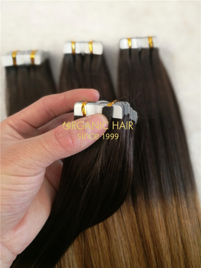 Wholesale remy best tape in hair extensions X42